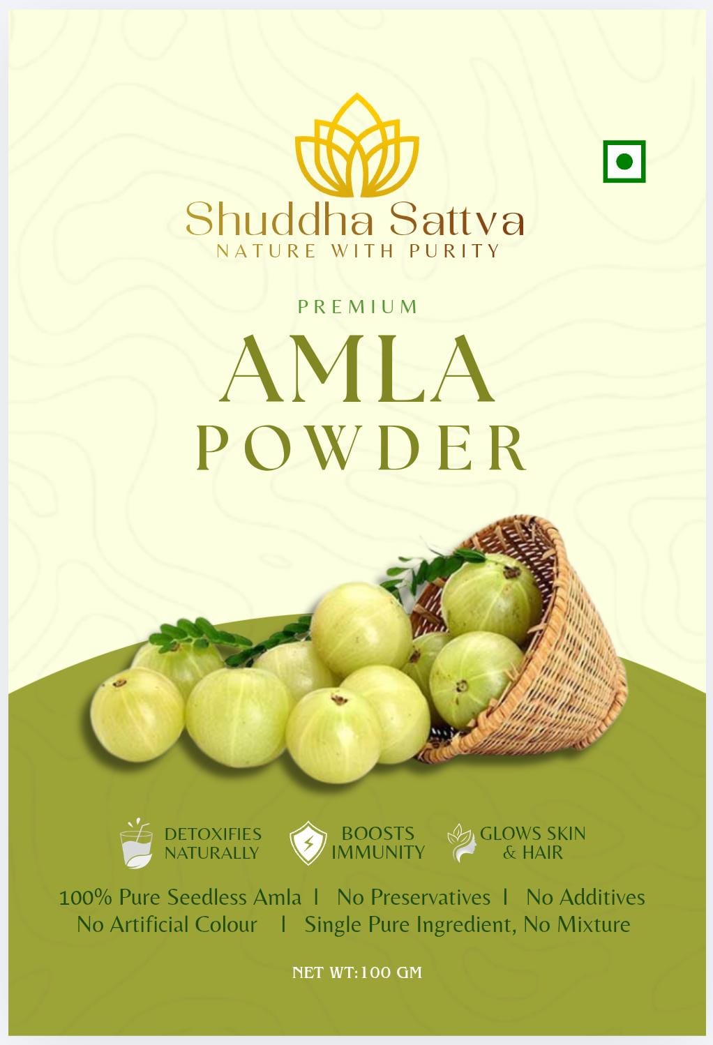 Amla Powder Export from India - Highest Natural Vitamin C - Seedless Gooseberry - FSSAI Certified Dehydrated Herbal Powder