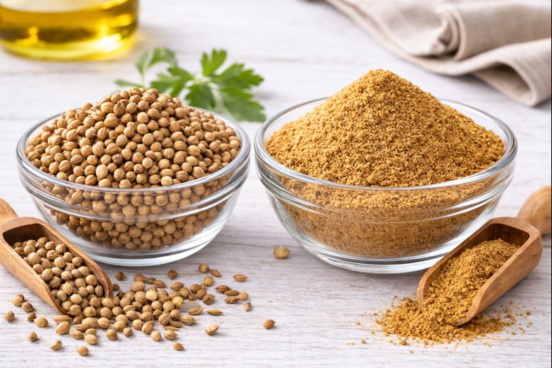 Premium Coriander Seeds & Powder Export from India - FSSAI Certified Indian Coriander Spice