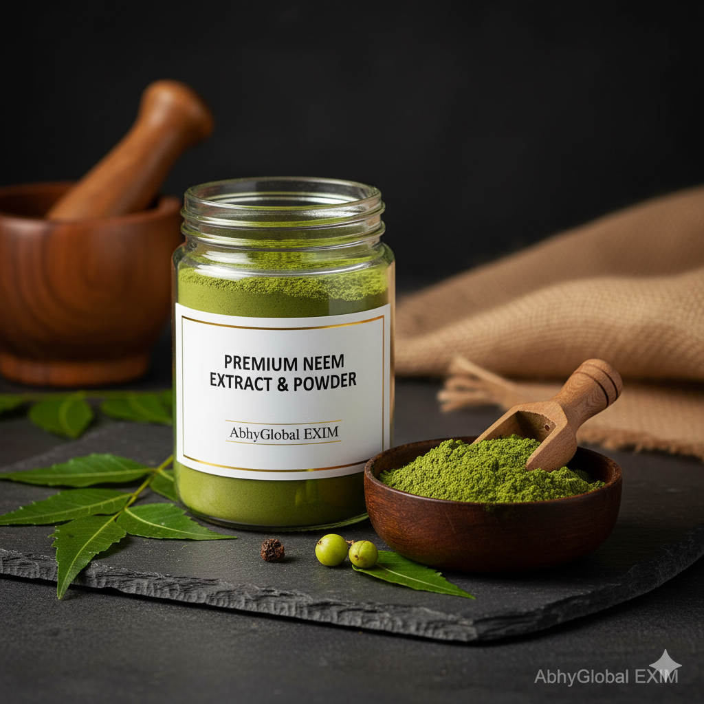Neem Extract & Powder Export - Ayurvedic Skin Care & Antibacterial Herbal Products from India