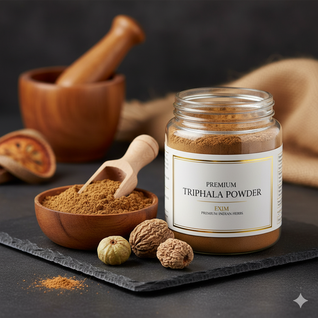 Triphala Powder Export - Traditional Ayurvedic Digestive Health Formula from India